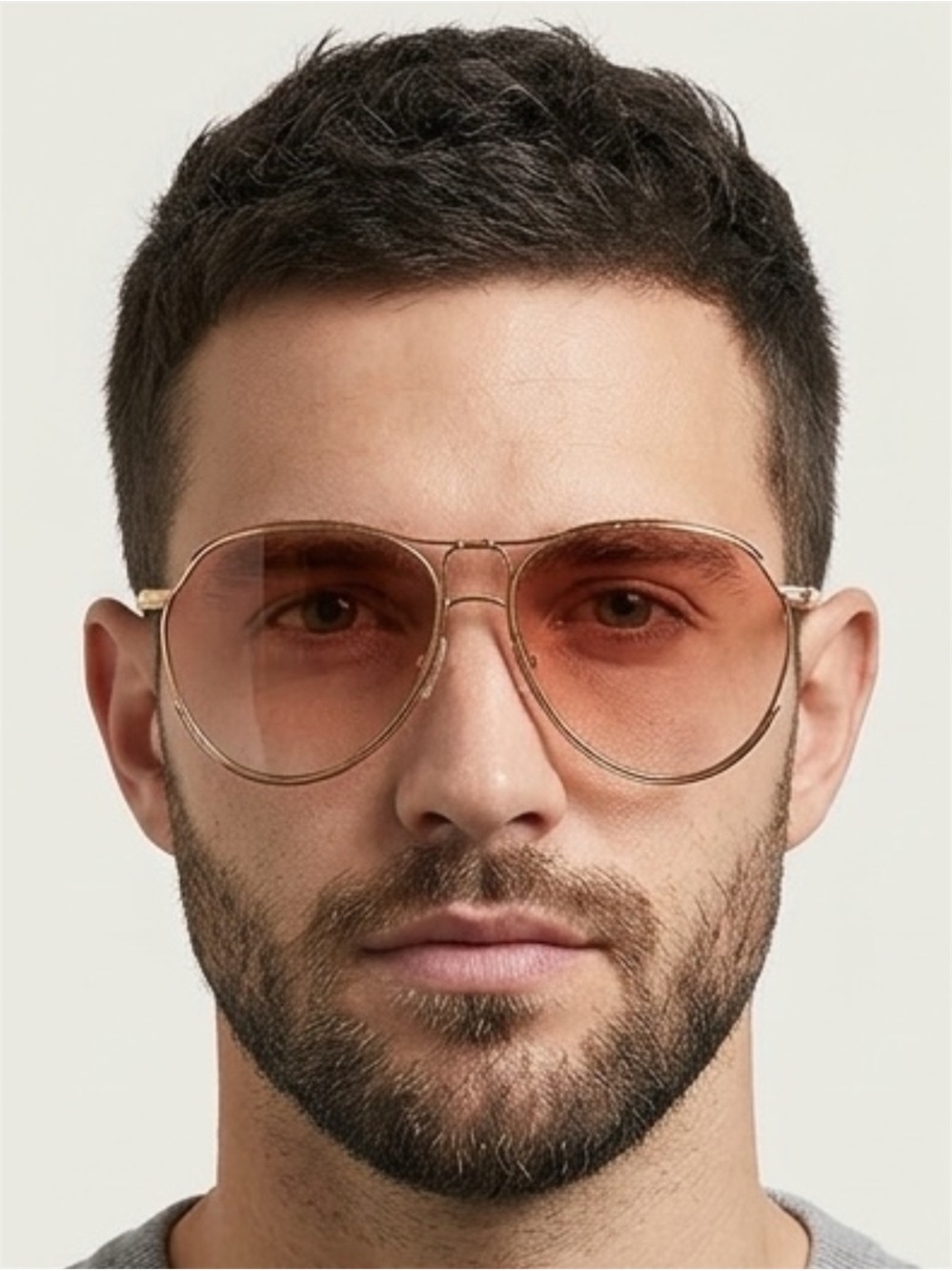 NWT Matthew Williamson x Linda Farrow Holly Aviator Sunglasses Gold MW254 C3